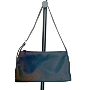 Coach Vintage Mercer 7406 Black Nylon Twill Shoulder Bag Purse Leather Trim